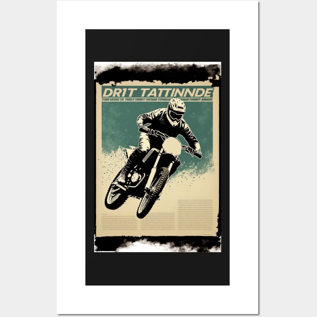 Dirt bike drawing style Wall Art by KoolArtDistrict